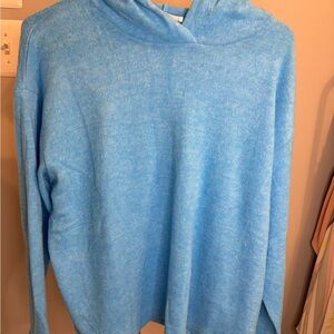 Zenana Outfitters Light Blue Hooded Sweater